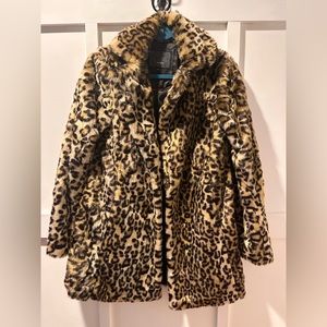 Steve Madden Faux Fur Leopard Print Jacket
